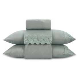 Jogo de Cama Queen com Renda Havan Casa 4 pçs - Verde
