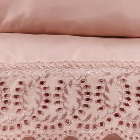 Jogo de Cama Queen com Renda Havan Casa 4 pçs - Rosa