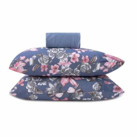 Jogo de Cama Queen Malha Havan Paris 3 pçs - Alicia Azul