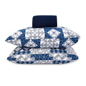 Jogo de Cama Queen Malha Havan Paris 3 pçs - Cali Azul Profundo