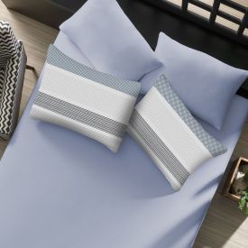 Jogo de Cama Queen Malha Havan Paris 3 pçs - Contemporâneo Azul Jeans
