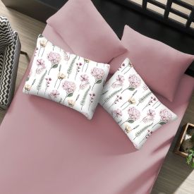 Jogo de Cama Queen Malha Havan Paris 3 pçs Havan Casa - Jardim Rosa Suave