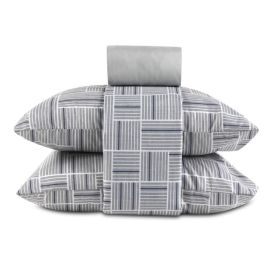Jogo De Cama Queen Elegance Havan Casa 4 Pçs - Detroit Geo Azul
