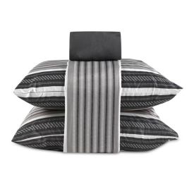Jogo De Cama Queen Elegance Havan Casa 4 Pçs - Miura Chumbo Geo