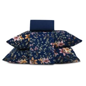 Jogo De Cama Queen Elegance Havan Casa 4 Pçs - Jungle Marinho Flowers