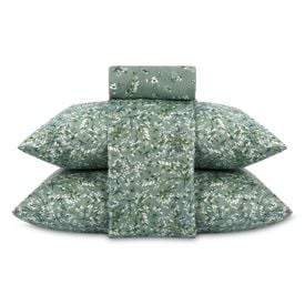 Jogo de Cama Queen Napoli Havan Casa 4 p&ccedil;s  - Garden Folhas Verde