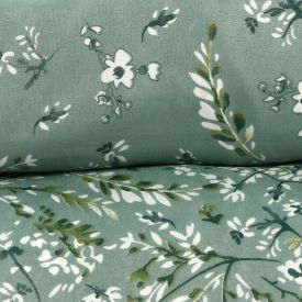 Jogo de Cama Queen Napoli Havan Casa 4 p&ccedil;s  - Garden Folhas Verde