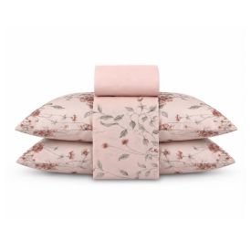 Jogo de Cama Queen Napoli Havan Casa 4 p&ccedil;s  - Suri Flowers Rosa