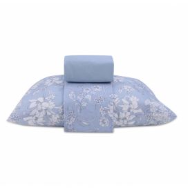 Jogo De Cama Solteiro 100% Algodão Royale Havan Casa 3 Pçs - Laila Azul