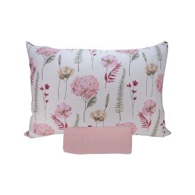 Jogo de Cama Solteiro Malha Solecasa Havan Casa 2 pçs - Jardim Rosa Suave