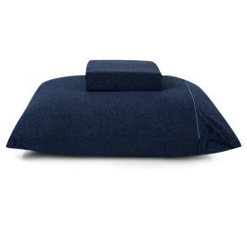 Jogo de Cama Solteiro 2 Pe&ccedil;as Mescla Milano - Mar Noturno Azul