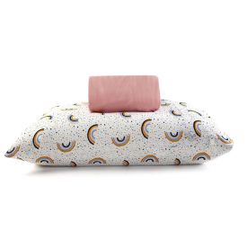 Jogo de Cama Solteiro Kids Malha Solecasa by Havan Kids 2 pçs - Mini Arco Iris Rosa