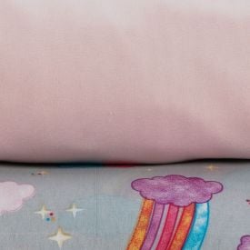  Jogo de Cama Solteiro 150 Fios Havan Kids 3 p&ccedil;s - Rainbow Cinza