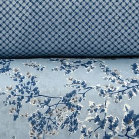 Jogo de Cama Solteiro Napoli Havan Casa 3 Peças - Charme Azul