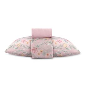 Jogo de Cama Solteiro Napoli Havan Casa 3 Peças - Iris Flowers Rose