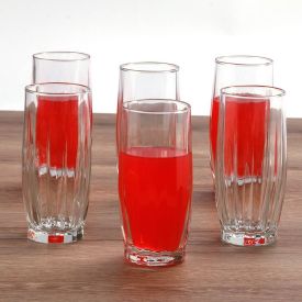 Jogo de Copos de Vidro Long Drink Dance Pasabahçe 320Ml - 6 Peças