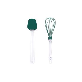 Jogo de Espátula e Batedor Basic Havan Casa 2 Peças - Verde Floresta 