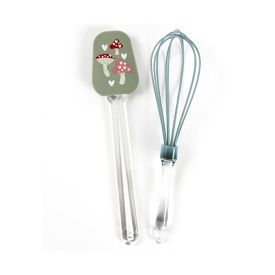 Jogo De Espátula E Fouet De Silicone Cogumelo Verde Havan Casa - 2 Peças