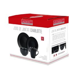 Jogo De Jantar Charlotte Hauskraft 16 Pe&ccedil;as - Preto 