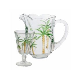 Jogo de Jarras com Taças Palm Lyor - 7 Peças