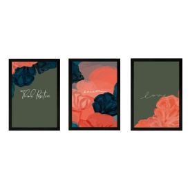Jogo de Quadros Decorativos 28Cm 3 Peças Fx Quadros - Trio Colors