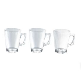 Jogo de Xícaras Casual de Vidro 185Ml Classhome 3 Peças - Transparente