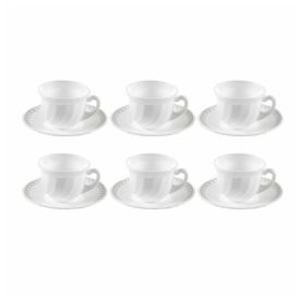 Jogo de X&iacute;caras com Pires Opaline Paris 190Ml Havan Casa 12 p&ccedil;s - Branco