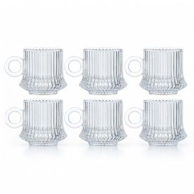 Jogo de X&iacute;caras de Caf&eacute; Robusta Lines 85Ml Ing&aacute; Import - 6 pe&ccedil;as