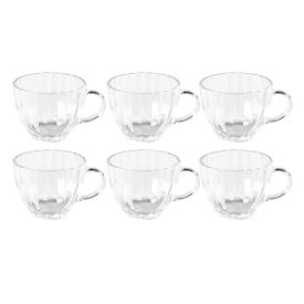 Jogo De X&iacute;caras De Ch&aacute; Vidro Alice Hauskraft 6 Pe&ccedil;as - 220ml
