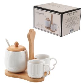 Jogo de X&iacute;caras para Caf&eacute; com A&ccedil;ucareiro e Suporte Oasis Hauskraft - 4 Pe&ccedil;as