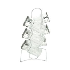 Jogo Porta Temperos com Suporte Metal Tinno 6 Peças Wolff