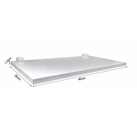 Kit 3 Prateleiras Brancas Versáteis 20X40cm Prat-K - Branco
