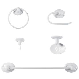 Kit Acessórios 5 Peças Para Banheiro Soft Metasul - Branco
