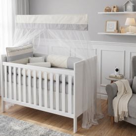 Kit Berço 9 Peças Cinza - Tiquinho Baby