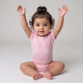 Kit Body Bebê 3 Peças Yoyo Baby Branco Gatinha