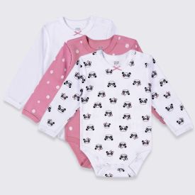 Kit Body Bebê Manga Longa 3 Peças Yoyo Baby