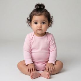 Kit Body Menina 2 Peças RN a 9 Meses Yoyo Baby Rosa Bb