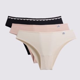 Kit Calcinha Tanga Com 3 Unidades DelRio