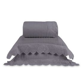 Kit Colcha Casal 3 Peças Imperial Havan Casa - Cinza