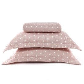 Kit Colcha Casal Poá Versalhes Havan Casa 3 Peças - Rosa Pálido 
