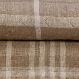 Kit Colcha Casal Estampada Versalhes Havan Casa 3 Pe&ccedil;as - Xadrez Bege