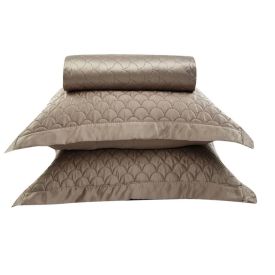 Kit Colcha King 100% Poliéster Havan Casa 3 pçs - Taupe