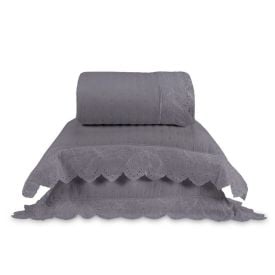 Kit Colcha King 3 Peças Imperial Havan Casa - Cinza