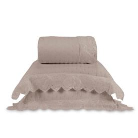 Kit Colcha King 3 Peças Imperial Havan Casa - Bege/Cru