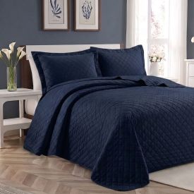 Kit Colcha King 3 Peças Versalhes/Napoli Havan Casa - Midnight Blue
