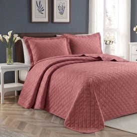 Kit Colcha King 3 Peças Versalhes/Napoli Havan Casa - Rose