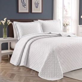 Kit Colcha King 3 Peças Versalhes/Napoli Havan Casa - Branco