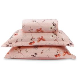 Kit Colcha King Estampada Versalhes Havan Casa 3 Peças - Borboleta Rose
