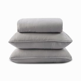 Kit Colcha Queen Elegance Havan Casa 3 Pçs - Cinza