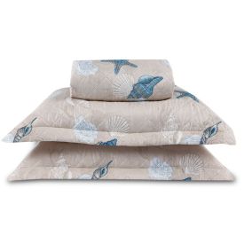 Kit Colcha Queen Estampada Versalhes Havan Casa 3 Peças - Oceano
